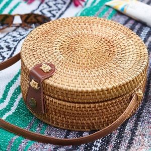 Bali Rattan Round Bag